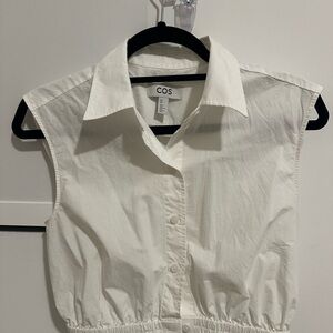 COS White Sleeveless Blouse